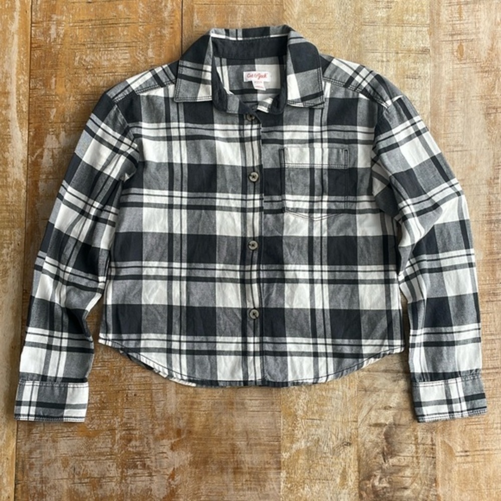 NWOT Cat & Jack girls flannel shirt M(7/8)